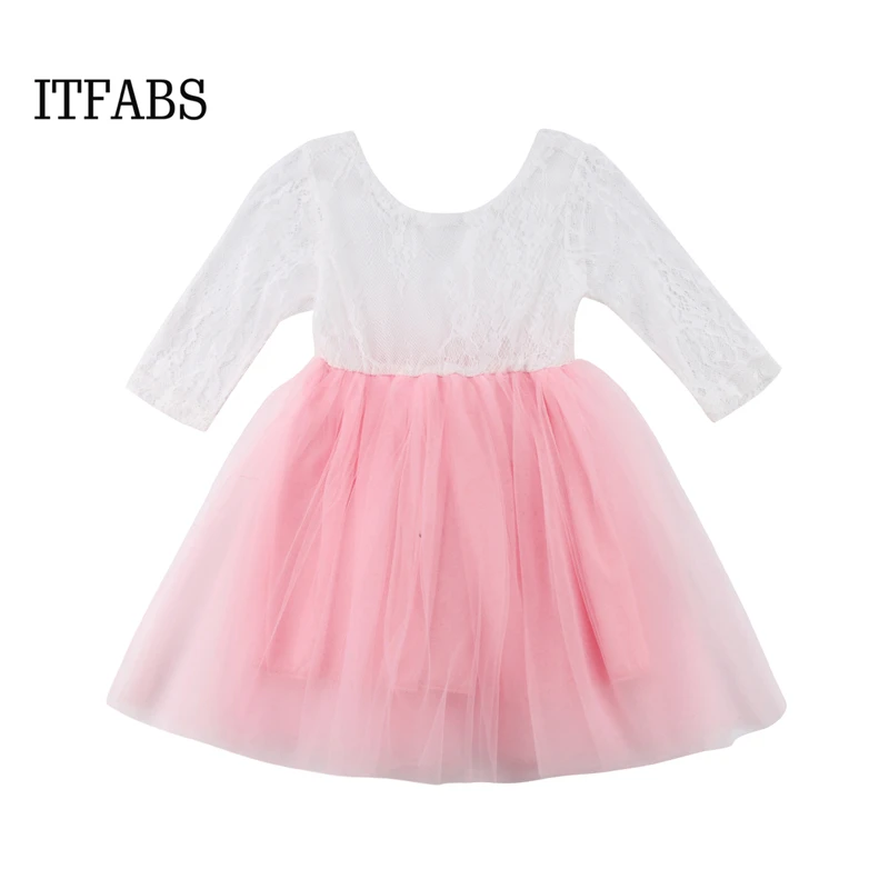 Платье с цветочным рисунком для маленьких девочек кружевное платье принцессы