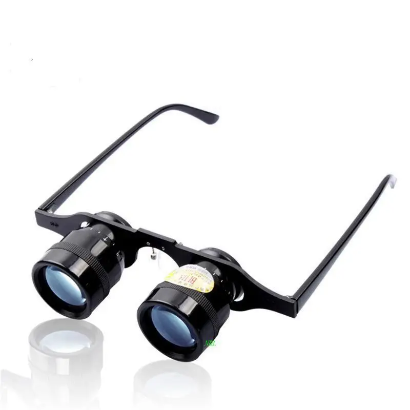 

BIJIA 10X34 Portable Fishing Magnifier Glasses 10X Magnifying Loupe Blue Film Binoculars For Outdoor Watch Concert Sport