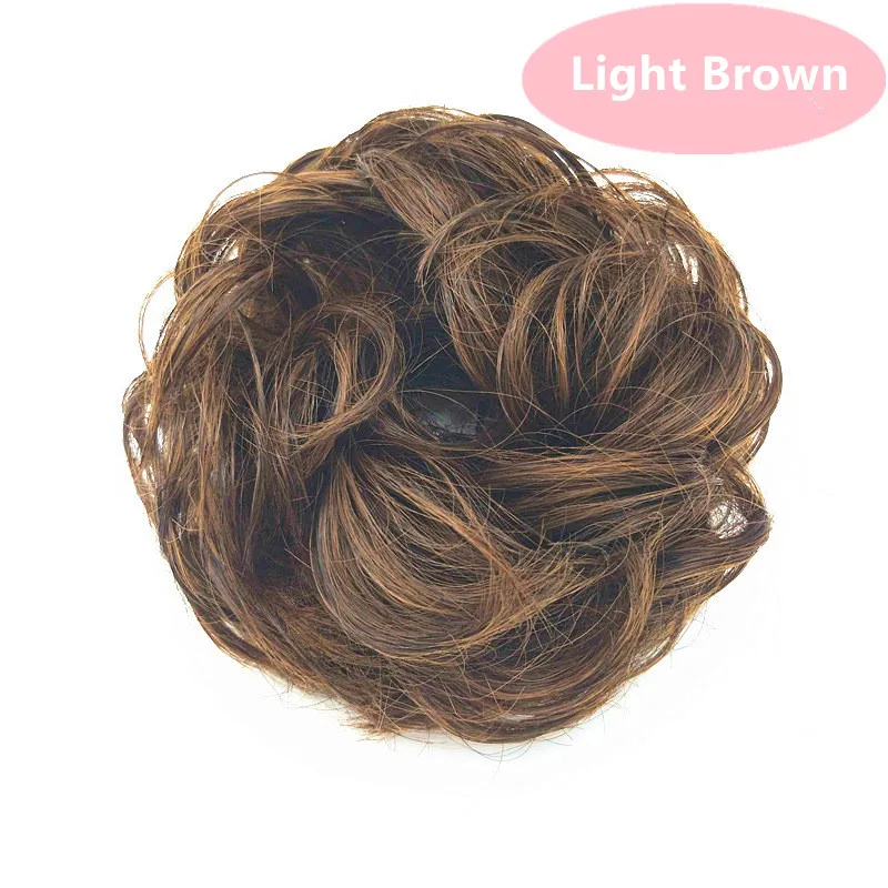 Женский кудрявый шиньон заколка для волос шиньон булочка для невесты 4 цвета синтетическое высокотемпературное волокно шиньон