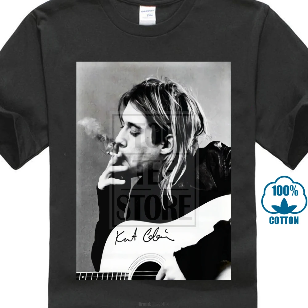 Черный Kurt Дональд Cobain черная футболка Xs 2Xl - Цвет: Черный