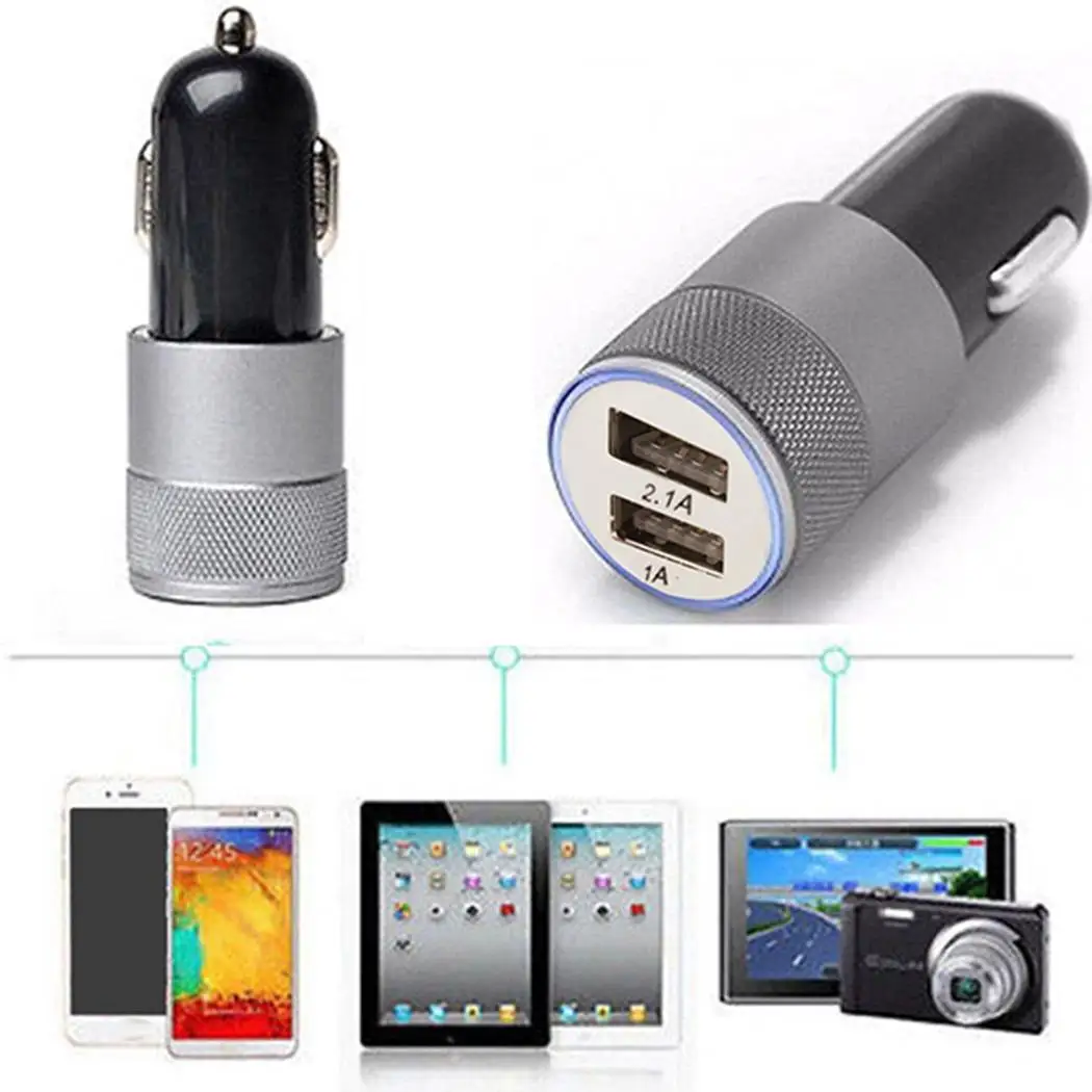 Новый 2 в 1 общий светодиодный двойной USB прикуриватель Мини Автомобильное