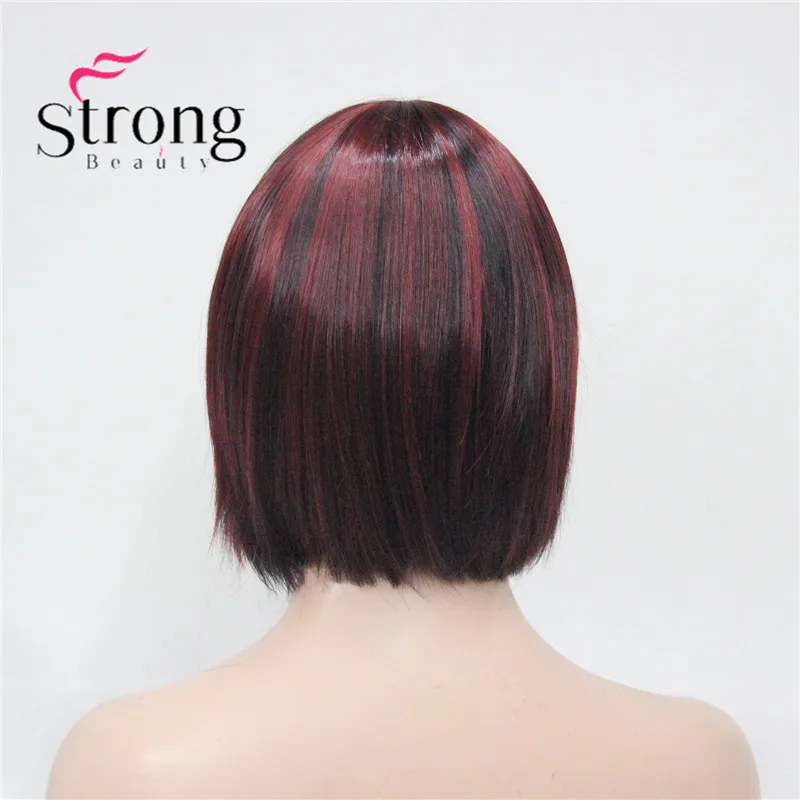 1TT39 StrongBeauty женский короткий боб прямой блонд полный синтетический парик для повседневной носки - Цвет: 1TT39