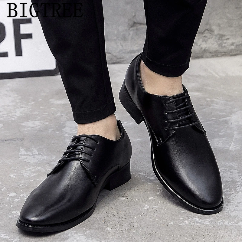 

Black Office Shoe For Men Elevator Shoes For Men Coiffeur Business Shoes Men Oxford Leather Zapatos De Hombre De Vestir Formal