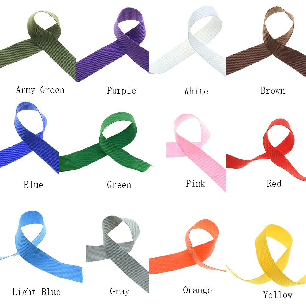 

1 ярд 1 "(25 мм) Ширина Однотонная одежда Полиэфирная Лента Сделай Сам веревка для животных; Прошитые вручную Толщина 0,35 мм