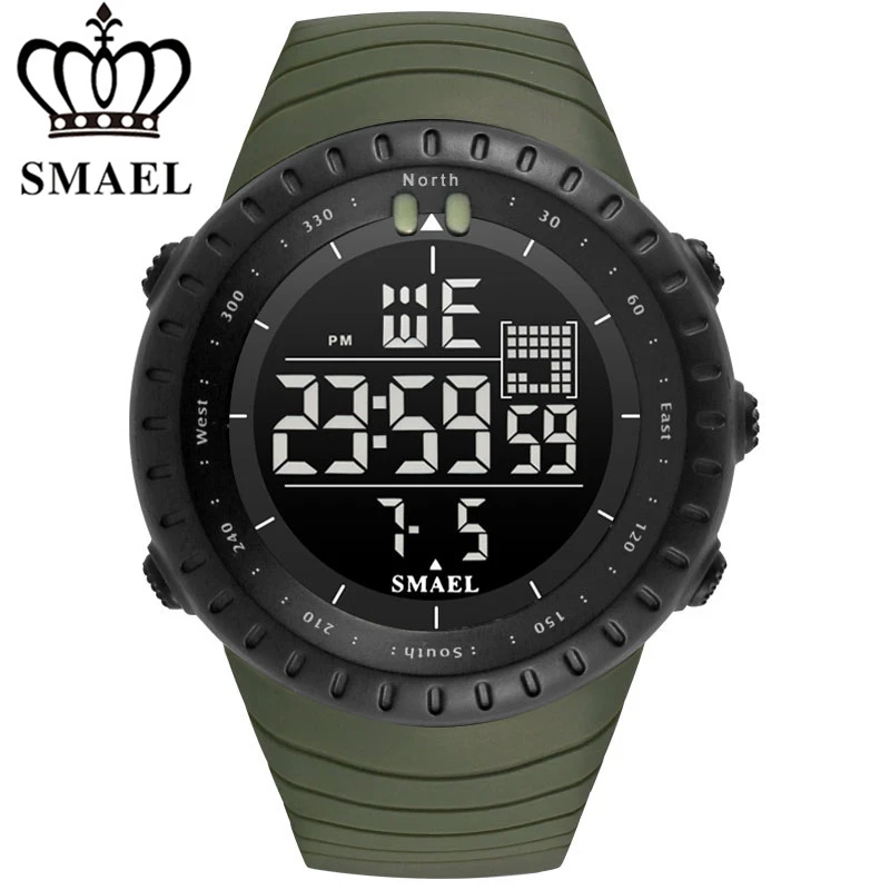 Мужские часы модные спортивные цифровые мужские водонепроницаемые с большим