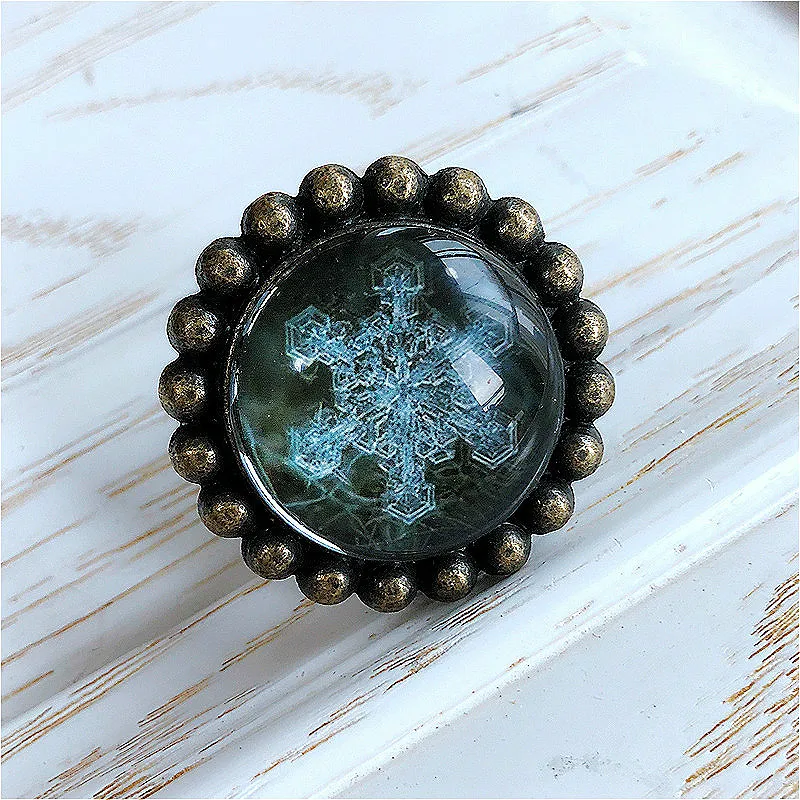 1 шт. винтажная Хрустальная креативная ручка для шкафа со снежинками льда