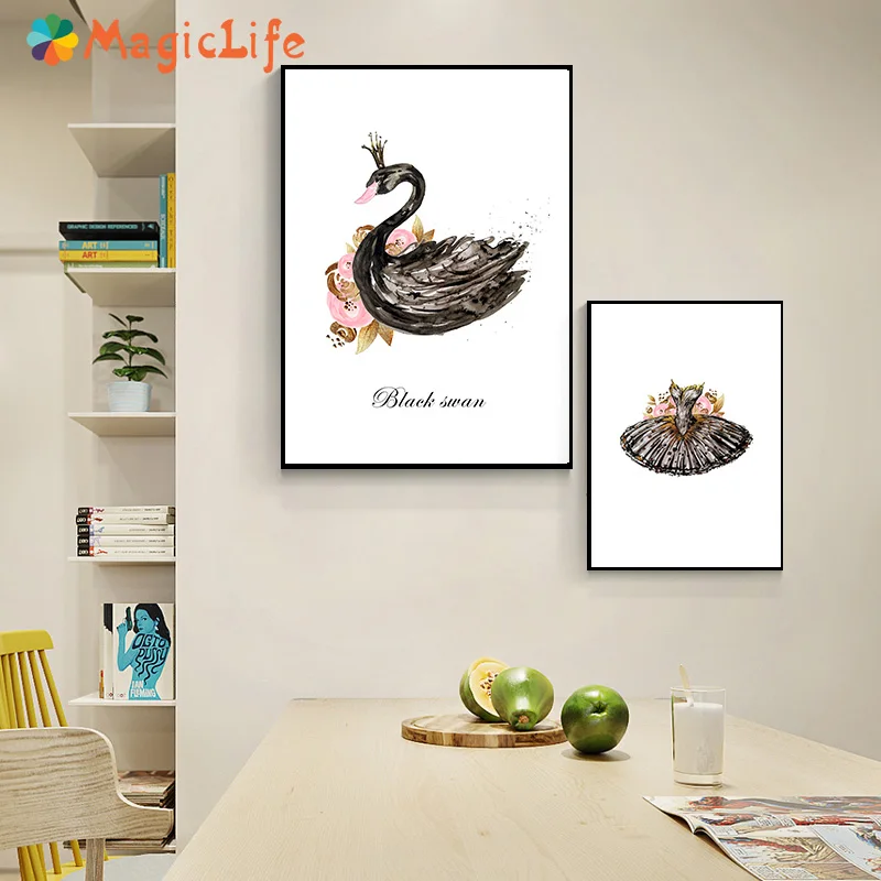 Infantil Fun детство настенное Искусство Холст Живопись балетная обувь юбка плакат ню