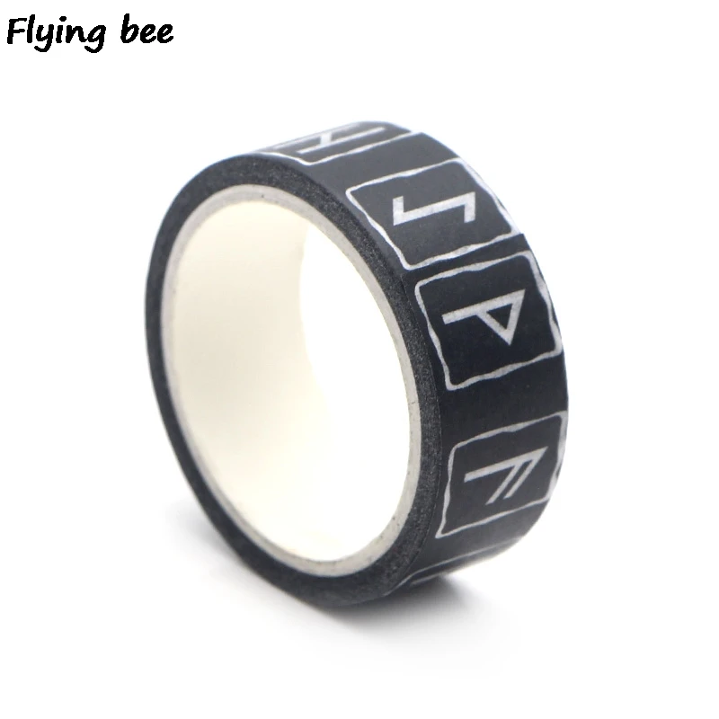 Flyingbee 15mmX5m Руна викингов васи лента бумага DIY декоративная клейкая канцелярские