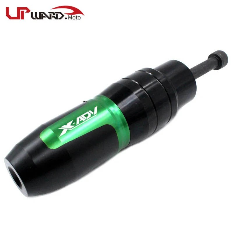 1 piece of Green Для HONDA XADV750 X-ADV750 XADV 750 X-ADV Мотоцикл с ЧПУ кадр Краш колодки выхлопных газов Ползунки Крушение протектор с логотипом - Цвет: 1 piece of Green