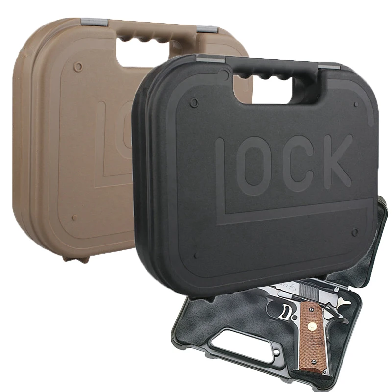 Тактический Жесткий ABS пистолет Glock коробка пистолет случае военная Униформа протектор Мягкая подкладка пены для страйкбола Glock G17 Hunting caza