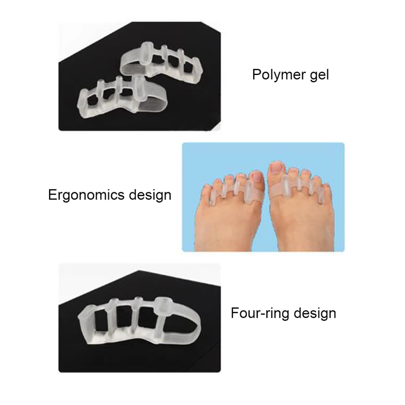 1 Pair New Pedicure Toe Separator Hallux Valgusbones Overlapping Toe Correction Orthoses Corrective Insoles Separate Toes Spacer