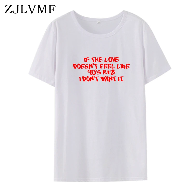 Женская хлопковая Футболка с круглым вырезом Zjlvmf If Te Love свободная футболка