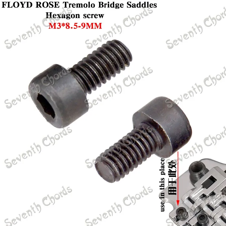 6 шт черный тремоло закрытые String седла винты с шестигранной головкой для