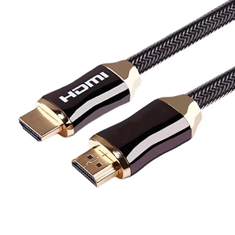 Alloy -Round SeenDa 2,0 Hdmi металлическая Высокая четкая линия 4k телевизионная соединительная линия для удлинителя адаптера Xiaomi tv 3 м Кабель HDMI - Цвет: Alloy -Round