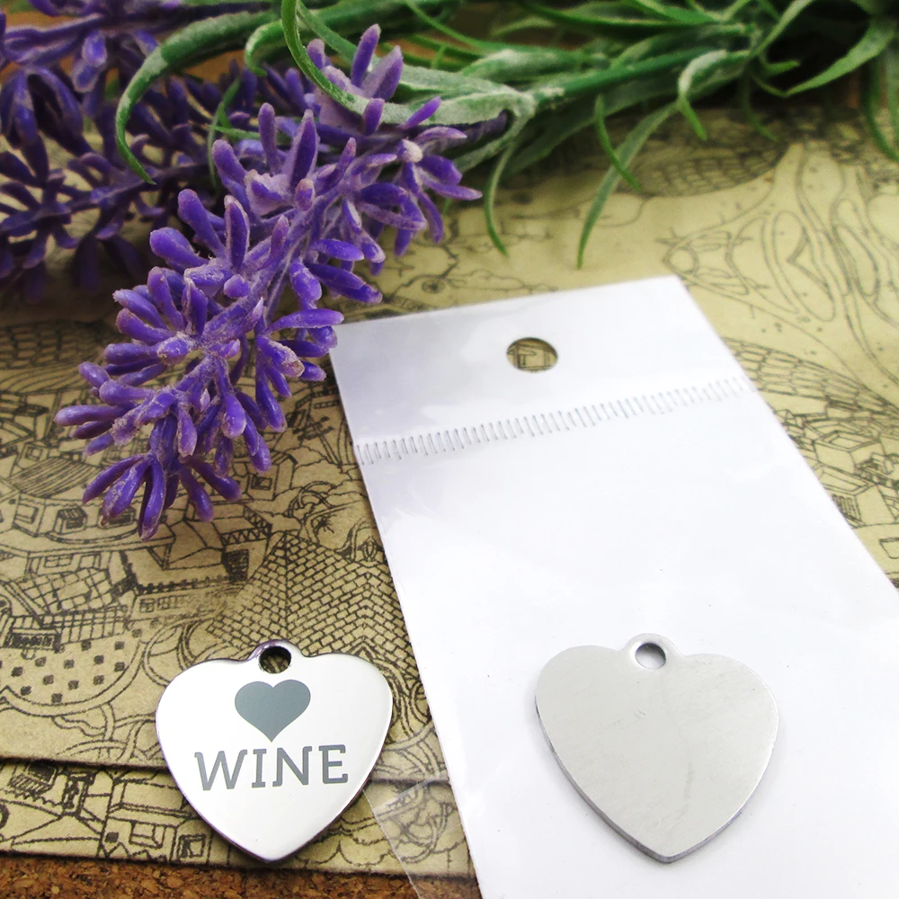 20 штук &quotlove wine&quot из нержавеющей стали подвески больше стиля для выбора DIY