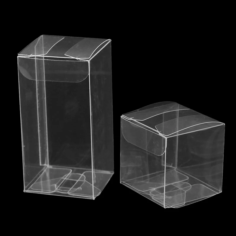 10 шт./лот квадратные ПВХ коробки для шоколада украшения вечеринок прозрачный