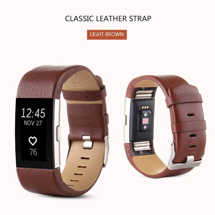 2 In1 COMLYO Wrist Band For Fitbit Charge Strap watchband Belt Genuine Leather with film Bracelet | Электроника