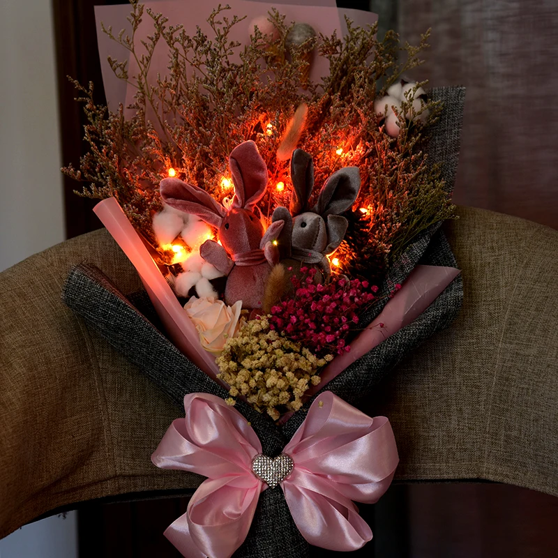 Мягкая игрушка кролик кукла мультяшный букет свадебный Рождество День Святого