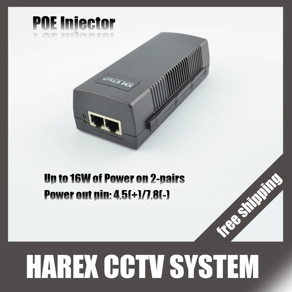Poe инжектор 48 В full out 10/100 Мбит/с power over ethernet поддержка одного POE защита освещения