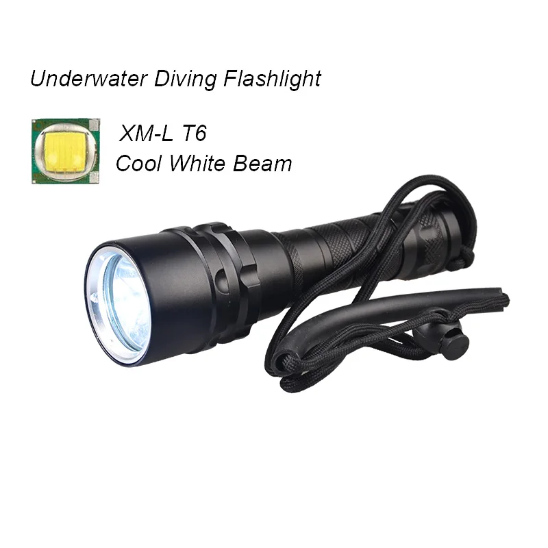 [ ] CREE XM-L2 XML-T6 светодиодный профессиональный светодиодный фонарь для использования под водой Дайвинг фонарик водонепроницаемый фонарь