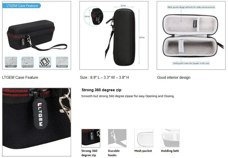 LTGEM EVA Жесткий Чехол для Tribit XSound Go& Tribit MaxSound Plus портативный Bluetooth динамик-дорожный защитный чехол для переноски