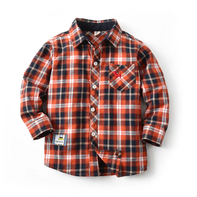 Детские школьные блузки для маленьких мальчиков красные рубашки Camisa в