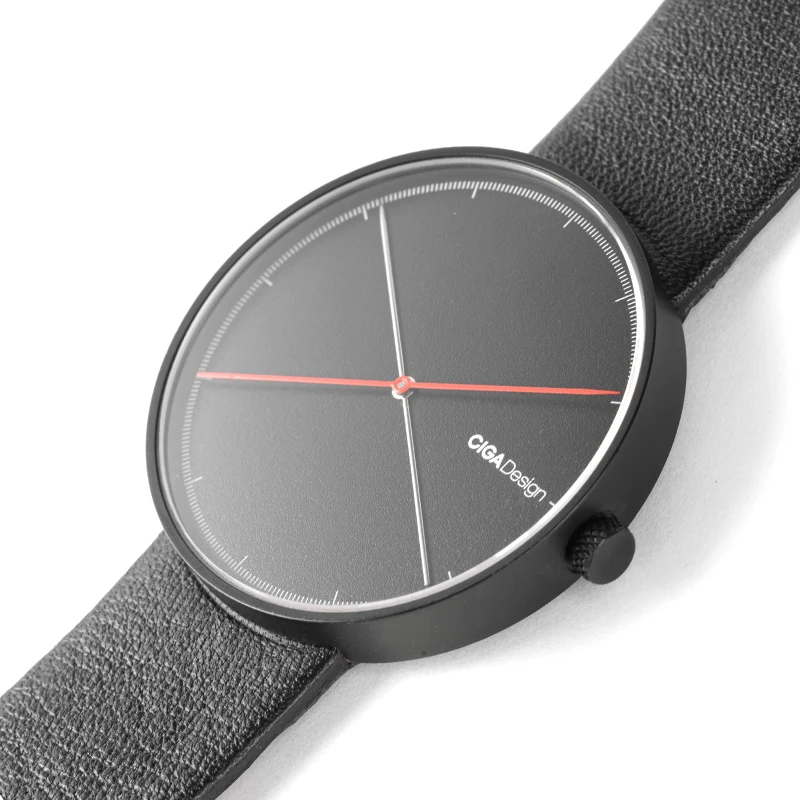 Мужские часы 009 серии Xiaomi CIGA Дизайнерские наручные часы Reddot Winner часы Модные Простые ретро досуг кожа пара кварцевые часы