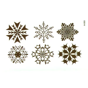 Водостойкая временная татуировка Снежинка, наклейка, искусственная татуировка, боди-арт, тату на хне