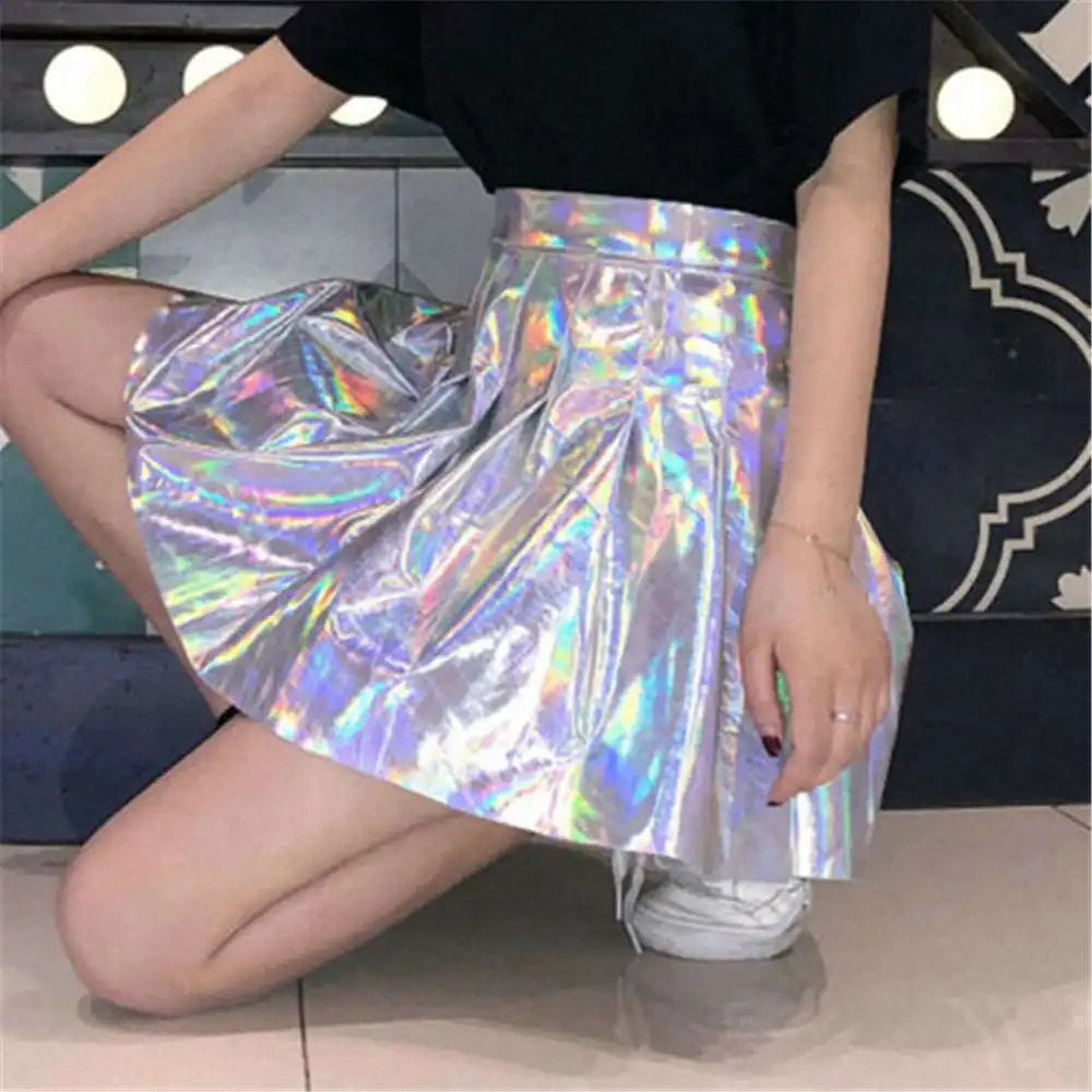 Женское приталенное короткое платье из искусственной кожи с высокой талией для