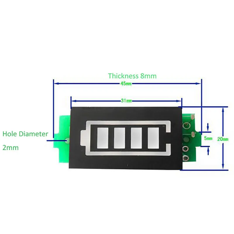 2S 2 Series Lithium Battery Capacity Indicator Module 8.4V Blue Display Electric Vehicle Power Tester Li-po Li-ion | Электронные