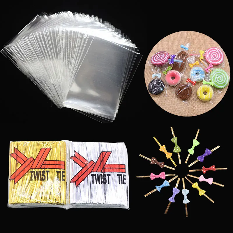 

100Pc Plastic Opp Transparent Lollipop Bag For Candy Cookie Packaging Cellophane Bag Birthday Party Wedding Baby Shower Gift Bag