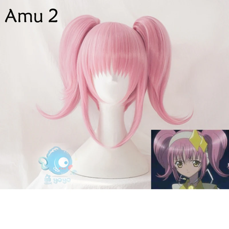 Аму Хинамори парик для косплея Shugo Chara! Doki Party Miki Suu Ran аниме розовые синтетические