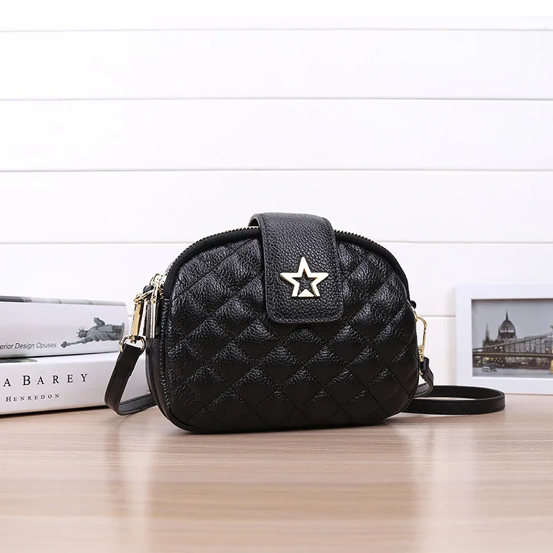 Женские Модные из натуральной кожи Курьерские сумки женские плед Crossbody Сумки