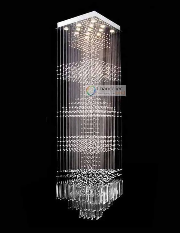 13 Огни W24 &quotX H96&quot Fit 110-240 В Лестница Современный Ясно Хрустальная Люстра Пирамида