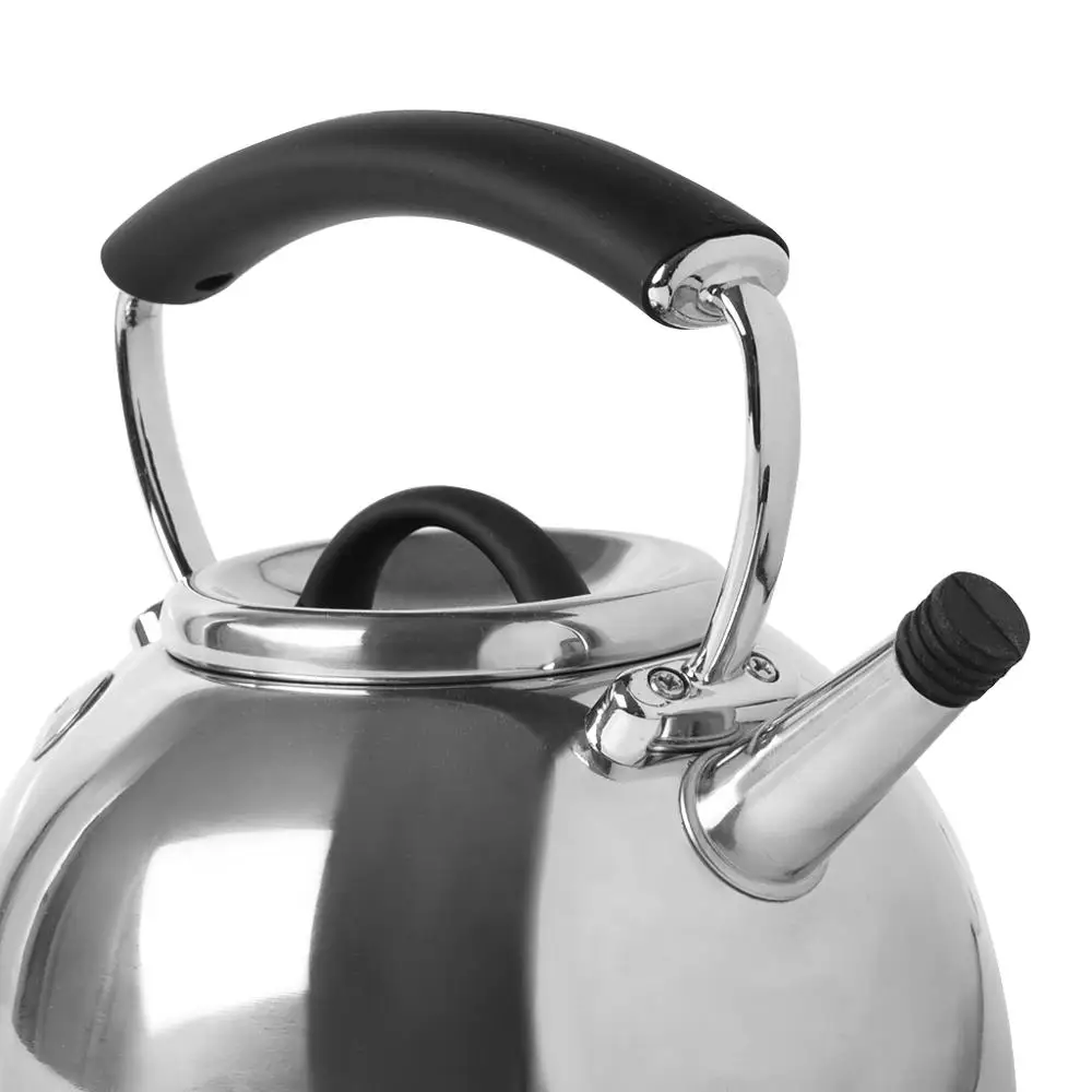 Fussman 2.2L чайник со свистком, чайник для кофе и чая, индукционный чайник из нержавеющей стали