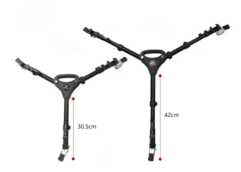 Профессиональный Универсальный складной штатив Трипод для камеры с 3 колесным