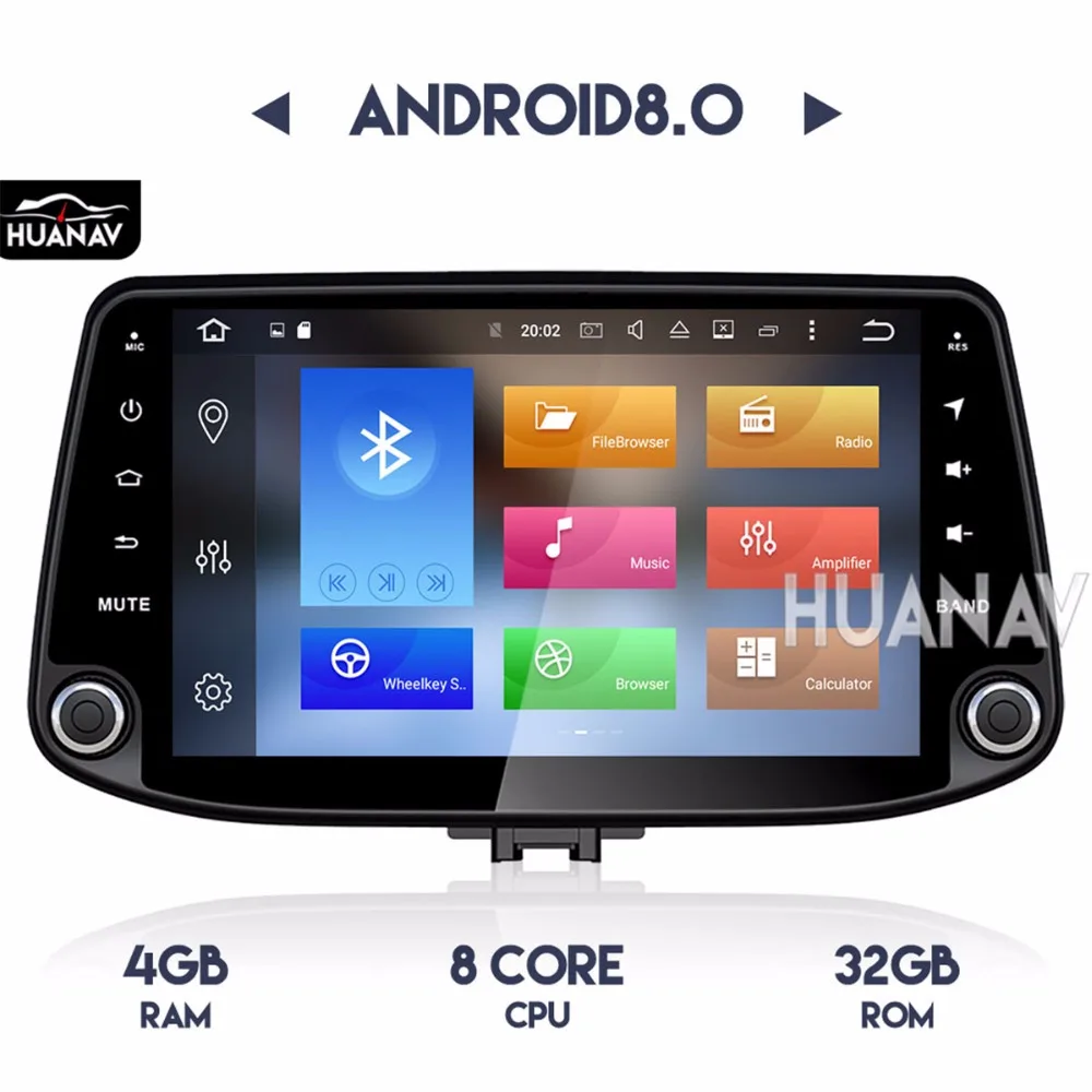 Автомобильный радиоплеер автомобильный GPS навигатор для Hyundai I30 2017 2018 Android 8 0/Android 7