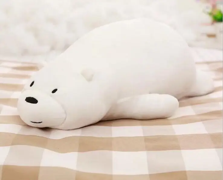 

big new plush lying bear toy cute soft white bear pillow doll gift about 90cm 2571