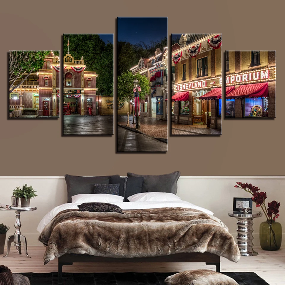 Sydney City Building picture color New York london farmhouse decor framed wall art pictures for living room 5 Panel Abstract 60 | Дом и сад