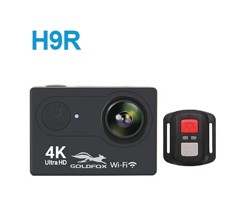 Черный H9R экшн-камера Full HD 4K 25FPS wifi 2," экран мини-камера с защитным корпусом с пультом дистанционного управления Go Водонепроницаемая pro спортивная DV камера - Цвет: Черный