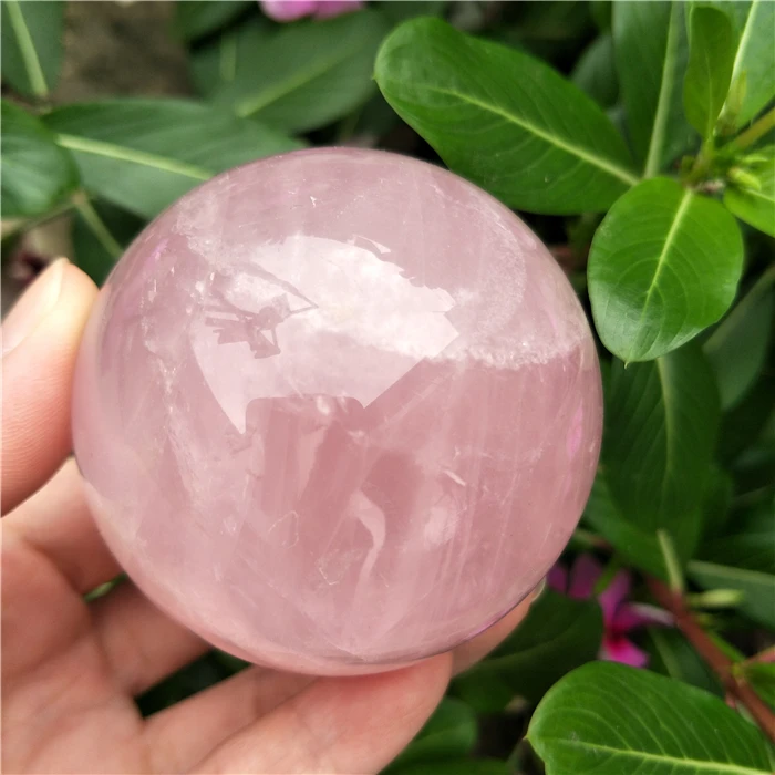 large Pink Crystal SPHERE NATURAL SPECIMEN ROSE QUARTZ BALL Natural Crystal Healing Stone Reiki 5-6cm