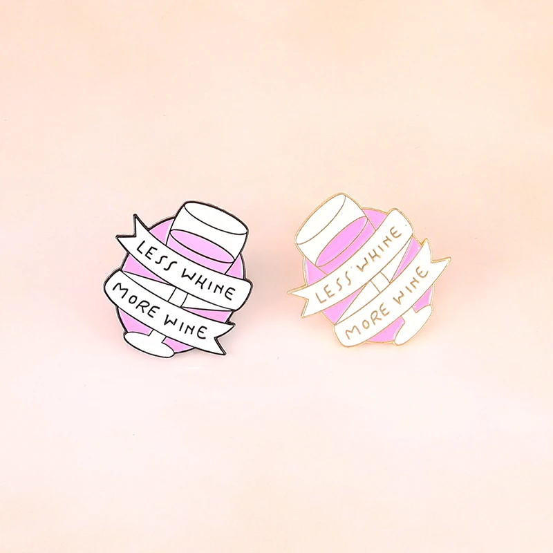 2 шт./компл. винные булавки розовый баннер броши бокал вина отворот для женщин