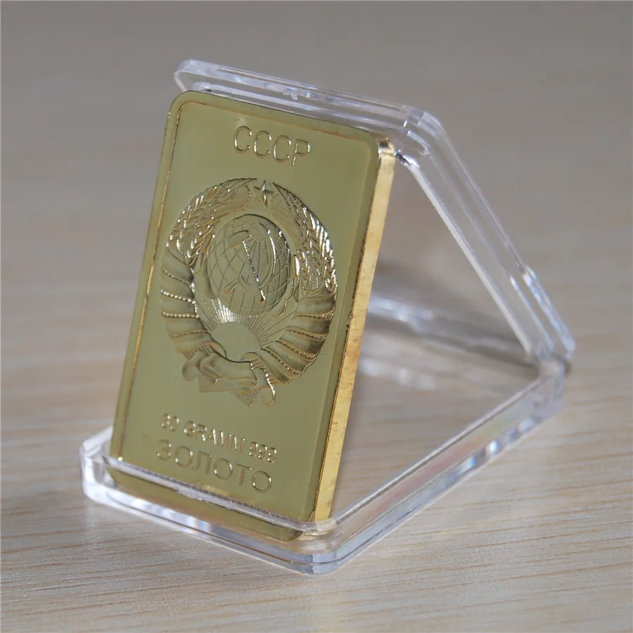 1 шт./лот Редкие 1 OZ. Нажмите на изображение для просмотра в полный размер Советская российская СССР CCCP чистый. 999 24K золотой слоистый слиток Бар Золотой бар