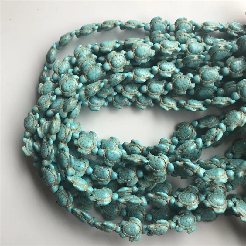 5 нитей оптовая продажа морская черепаха Howlite свободная бусина разноцветный