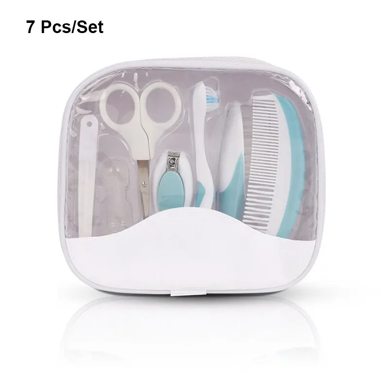 Blue 7Pcs 6 шт./компл. изысканных комплектов для здоровья новорожденных расческа для ногтей Детский термометр для новорожденных присоска для зубной щетки детский красивый костюм - Цвет: Blue 7Pcs