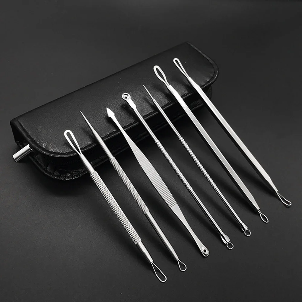 Хит 7 шт./компл. инструмент для удаления угрей прыщей из нержавеющей стали