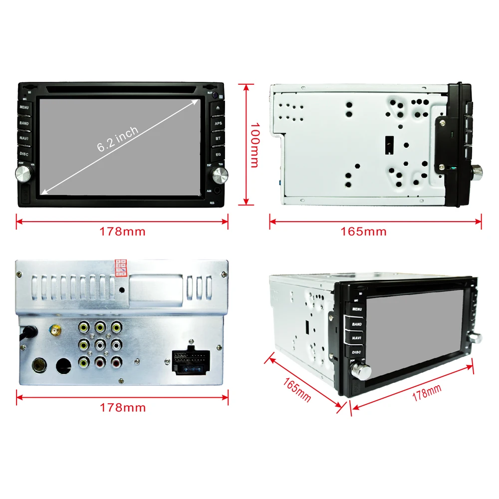 Podofo автомобильный dvd плеер gps радио Bluetooth 2 din FM/USB/SD мультимедийный сенсорный экран