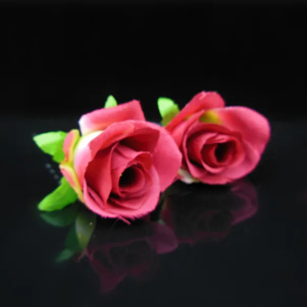 100 pcs High Quality Artificial Rose Flower Hair Clips Pins Wedding Party Woman Fascinator | Украшения и аксессуары