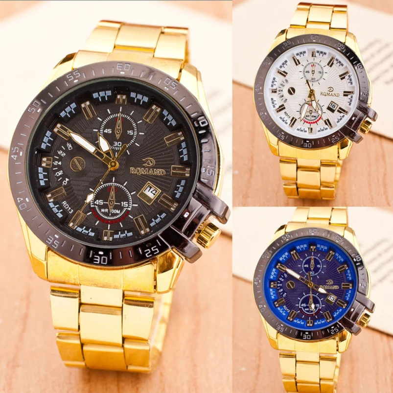 

Splendid Watches men luxury brand watch quartz men full steel Gold wristwatches Date Sport Fashion watch relogio masculino