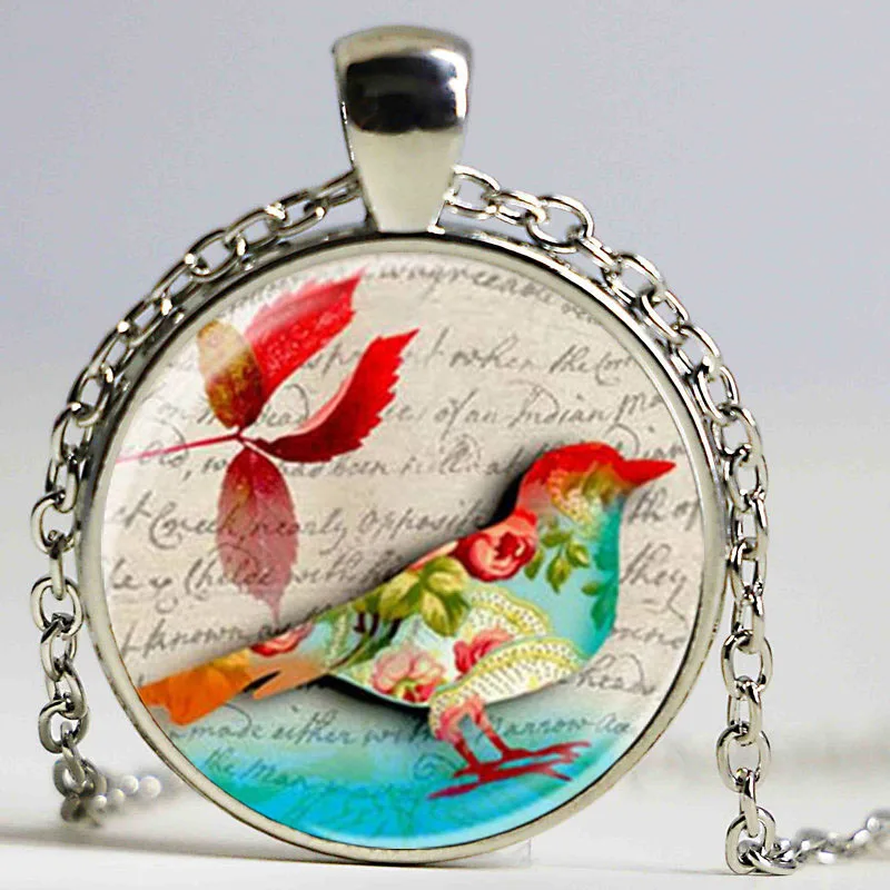 Ожерелье с птицей бронзовая цепочка массивное ожерелье птичье гнездо ювелирное